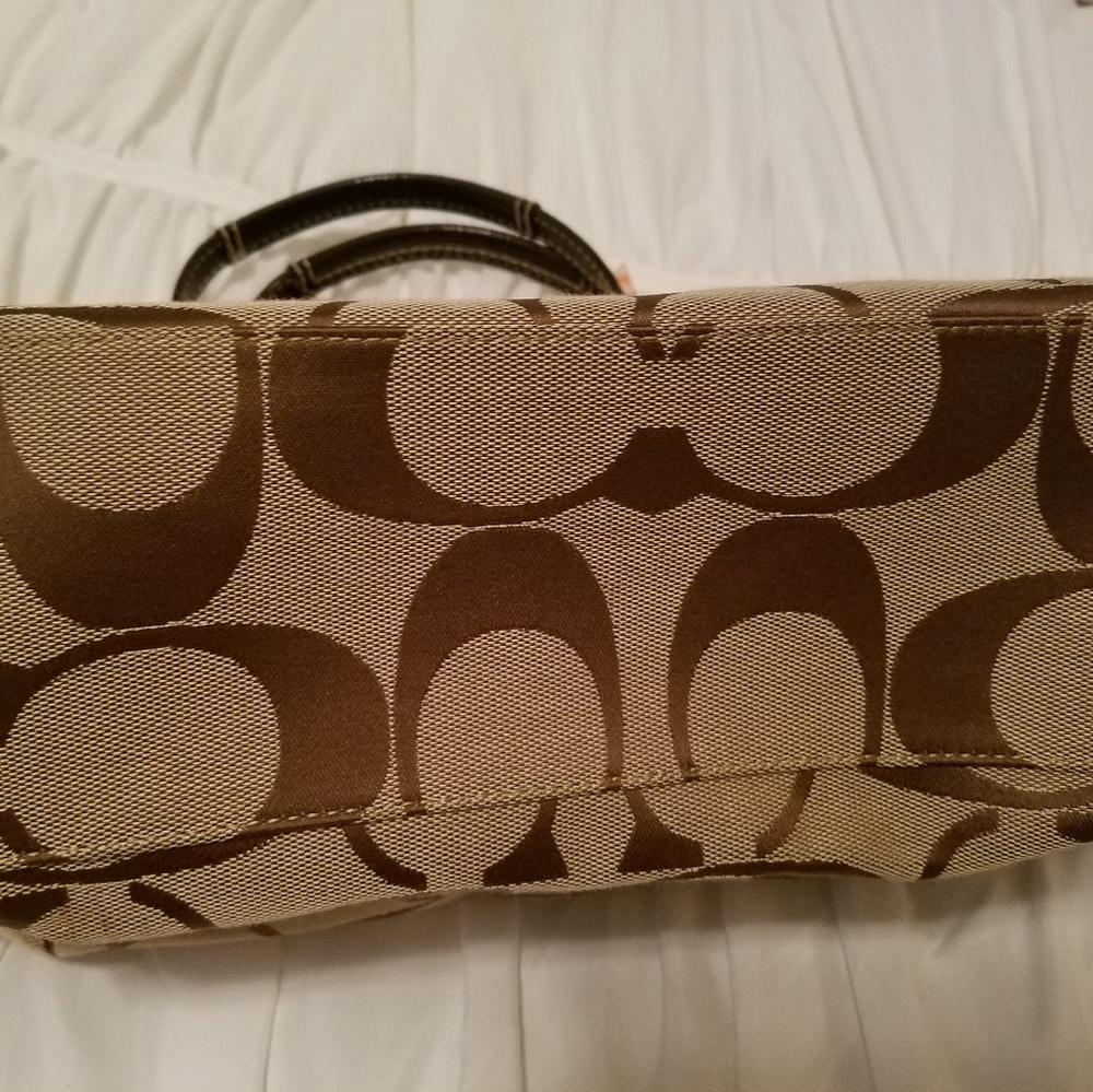 Coach purse with Coach silk scarf - Picture 3 of 8
